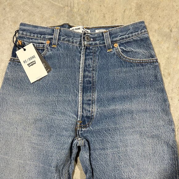$499 NWT RE/DONE x LEVI'S HIGH RISE STOVE PIPE JEANS SZ 25 - Picture 5 of 7
